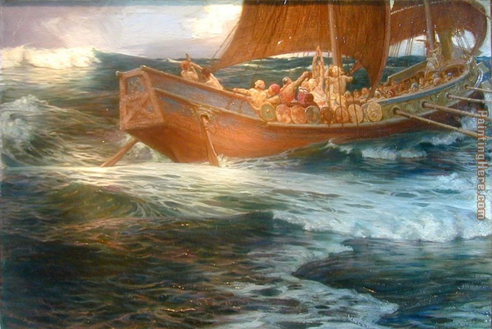 Wrath of the Sea God painting - Herbert James Draper Wrath of the Sea God art painting